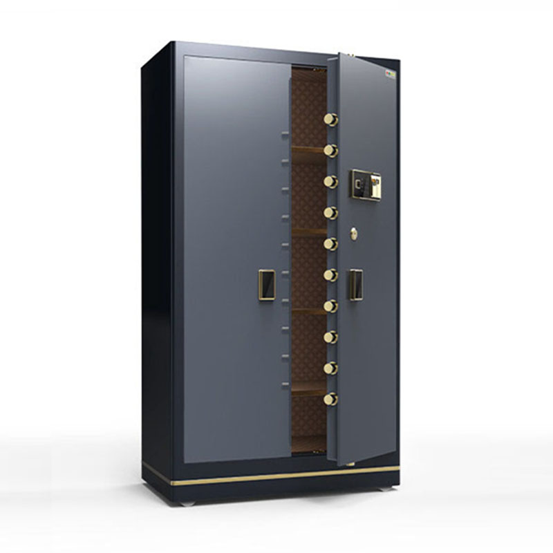保险柜电子保密柜全钢大型珠宝箱 1.8m wifi+指纹密码-对开门加厚 颜色可选