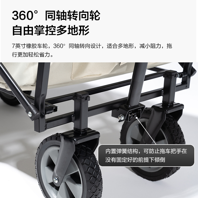 牧高笛(MOBIGARDEN)户外露营便携大容量小拖车折叠野餐营地车星际 NX20671010 夜幕黑