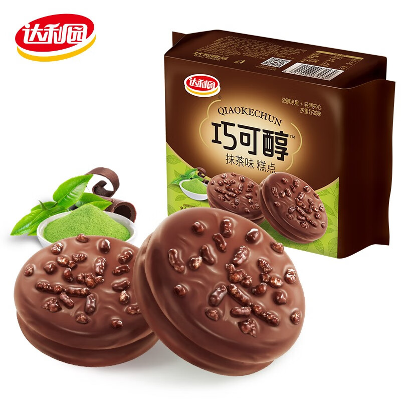 达利园巧可醇蛋糕早餐食品办公室休闲零食小吃抹茶味200g*1