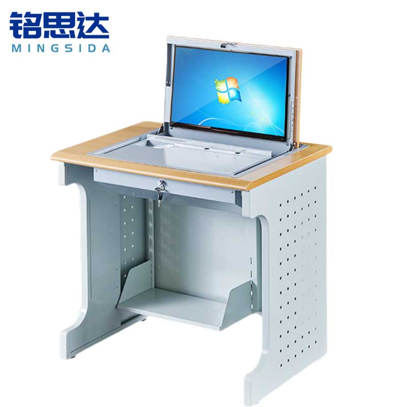 铭思达翻转电脑桌单人位张高清大图