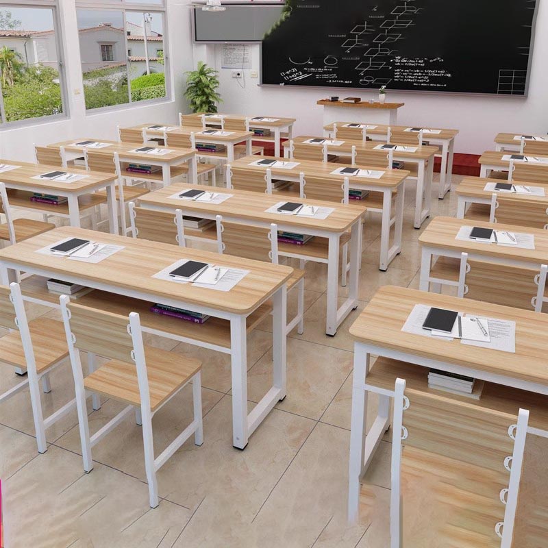 鑫龙悦学习桌椅50cm含2椅套高清大图