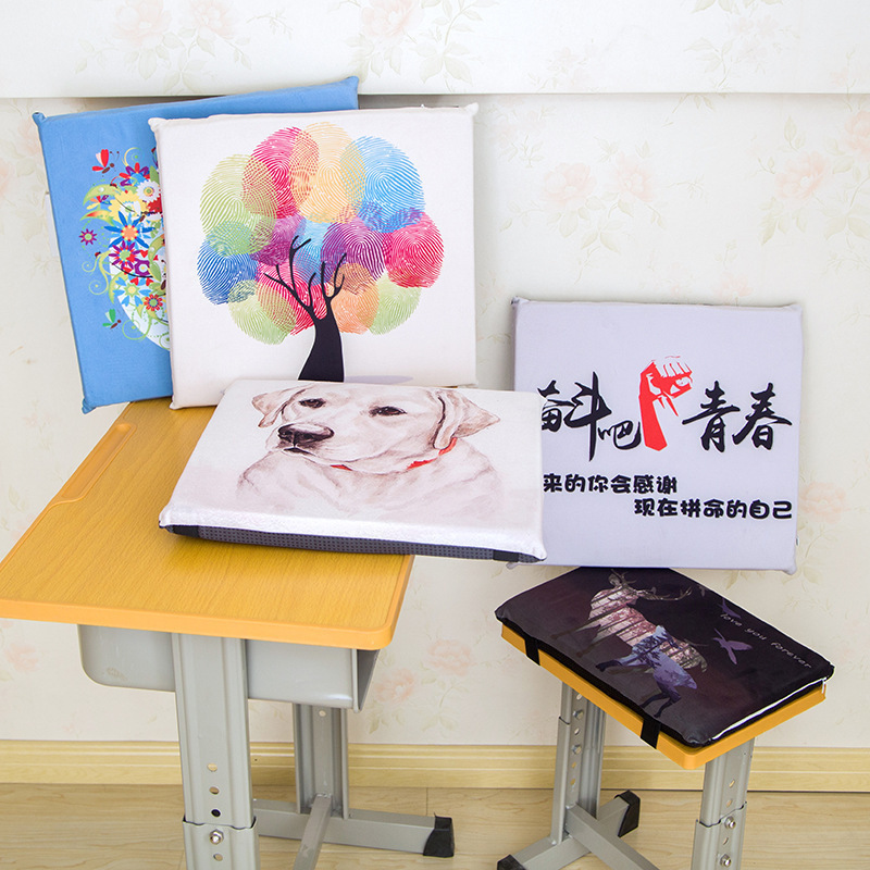 美帮汇加厚学生坐垫教室凳子椅子垫屁股垫秋冬保暖防滑可拆洗可来图定制高清大图