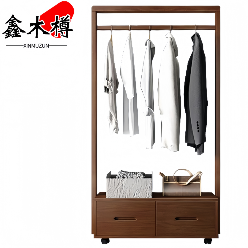 鑫木樽衣帽架实木个