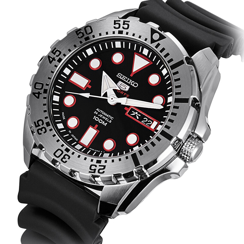 seiko精工水鬼运动潜水透底自动机械表男表srp601j1