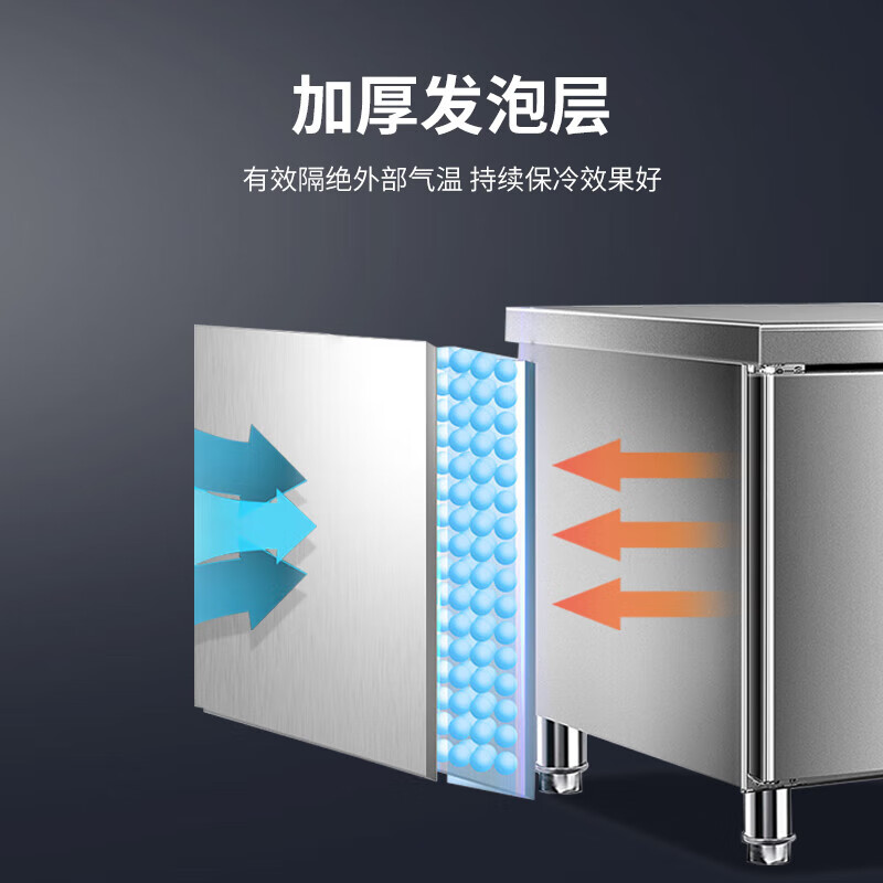 芙伦特商用保鲜操作台风冷纯铜管冷藏冷冻双温工作台厨房卧式操作台冰柜 厨房奶茶店设备风冷 FLT-FLLDGZT-1.8高清大图