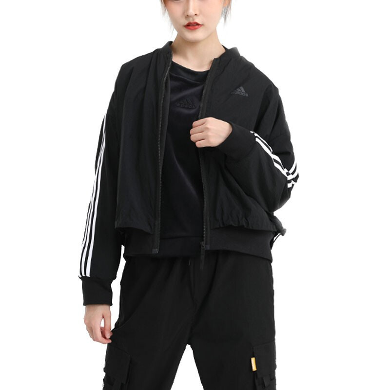 Adidas阿迪达斯女装笳克 2020秋新品运动服舒适透气防风立领夹克外套GM1418 C