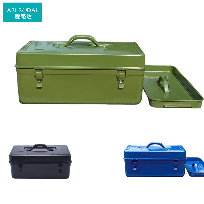 爱路达双层加厚铁皮工具箱大号L-460/个高清大图