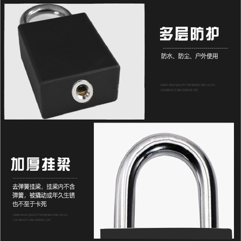 杜克恩 FR-038 合金锁芯 48.7*40.7*22.5mm 挂锁 (计价单位:个) 黑色高清大图