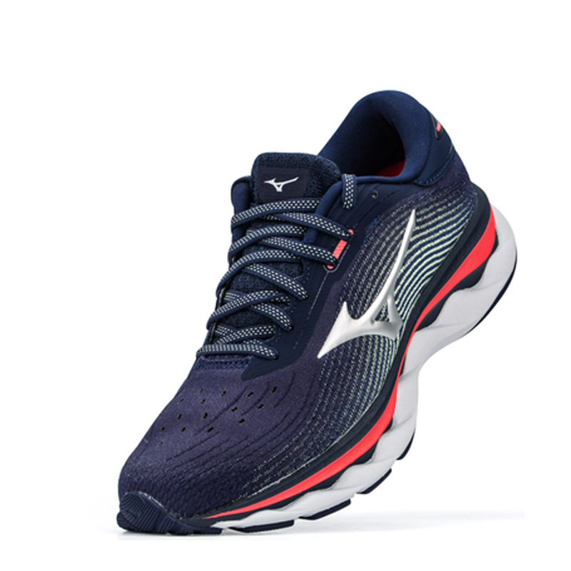 mizuno美津浓男子软弹慢跑鞋缓震透气跑步鞋wavesky5