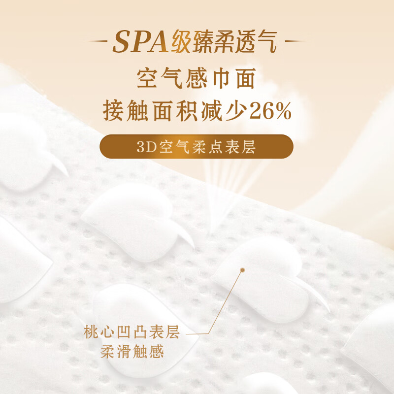 ABC丝享棉蚕丝蛋白极薄棉柔表层夜用卫生巾425mm*4片*1包高清大图