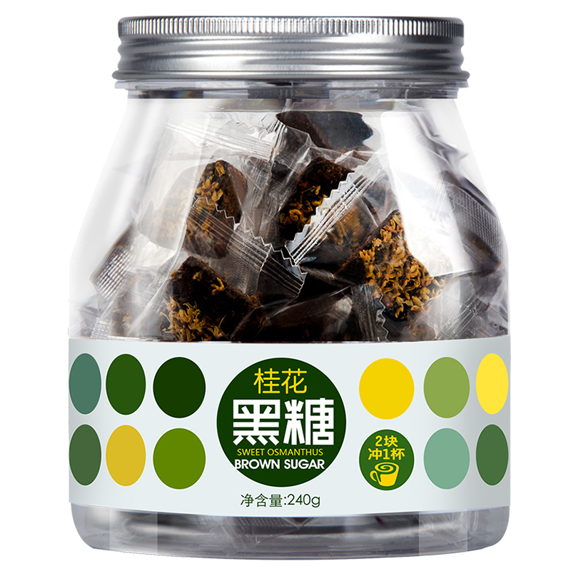 虎标(TigerMark)桂花黑糖240g/罐 老红糖 桂馥糖香 沁人心脾