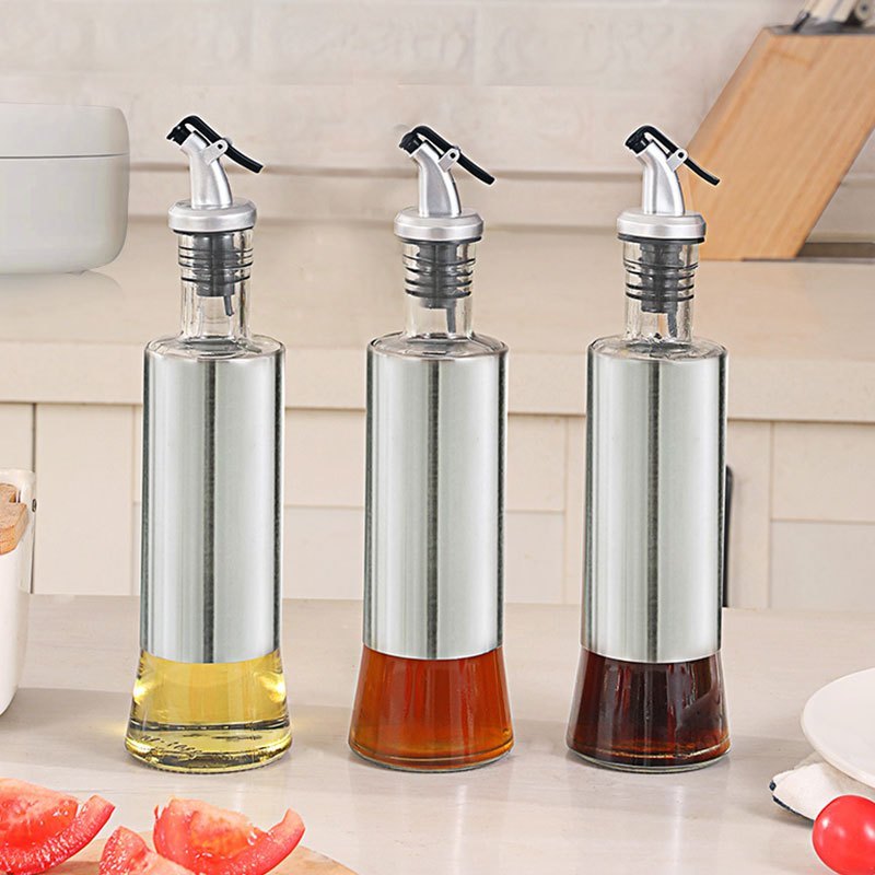 康巴赫厨房防漏油壶300ml玻璃油瓶防漏酱油瓶醋瓶调料瓶