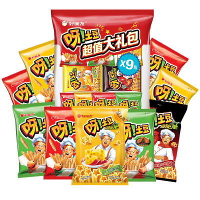 好丽友 呀土豆360g礼包40g*9包休闲膨化零食
