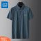 真维斯男士polo衫[冰丝]翻领夏季薄款免烫衬衫宽松高级条纹短袖