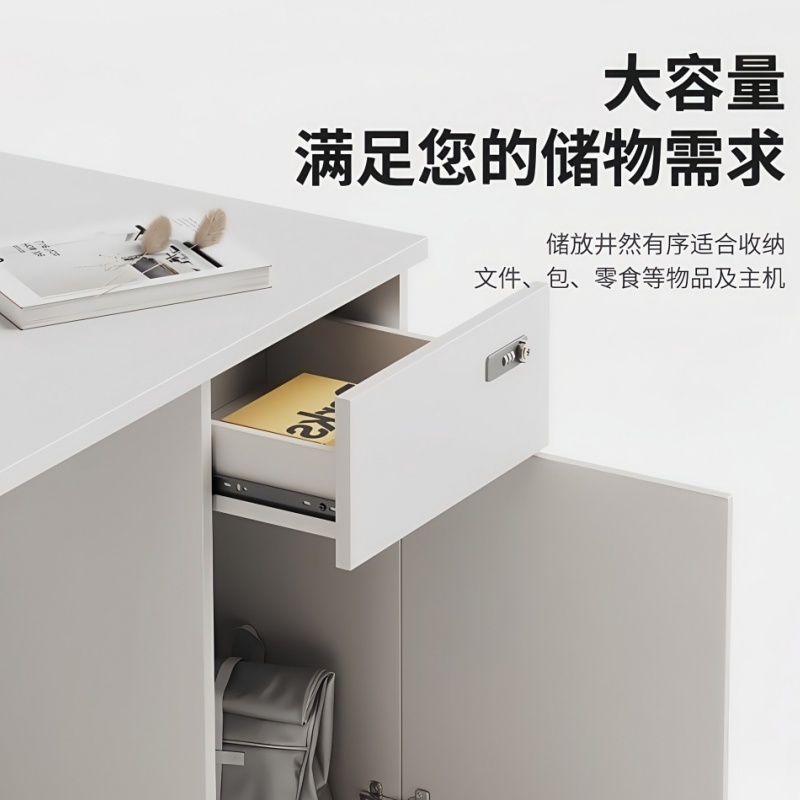 凌迪星带椅阅览桌1400*600*750mm套高清大图