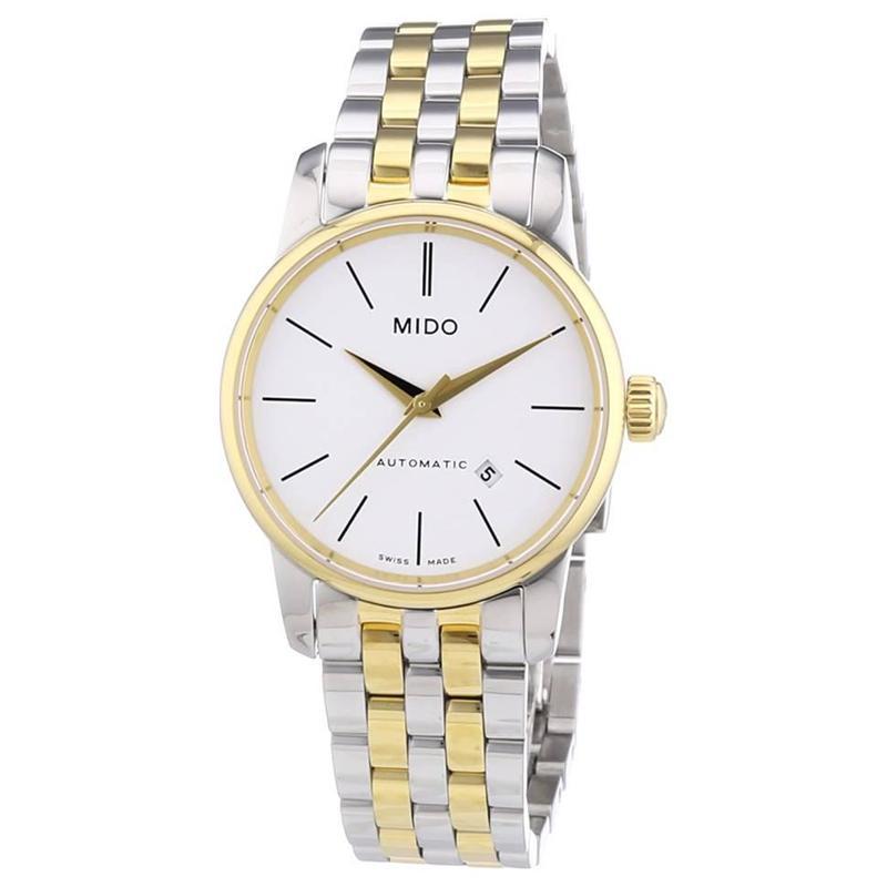 美度midobaroncelli简约时尚两色不锈钢表带女士机械手表m76009761