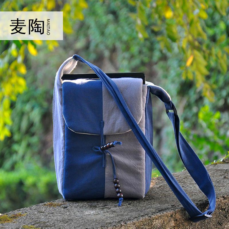 美帮汇手绘便携棉麻整套旅行功夫茶具套装 陶瓷紫砂汝窑茶壶茶杯高清大图