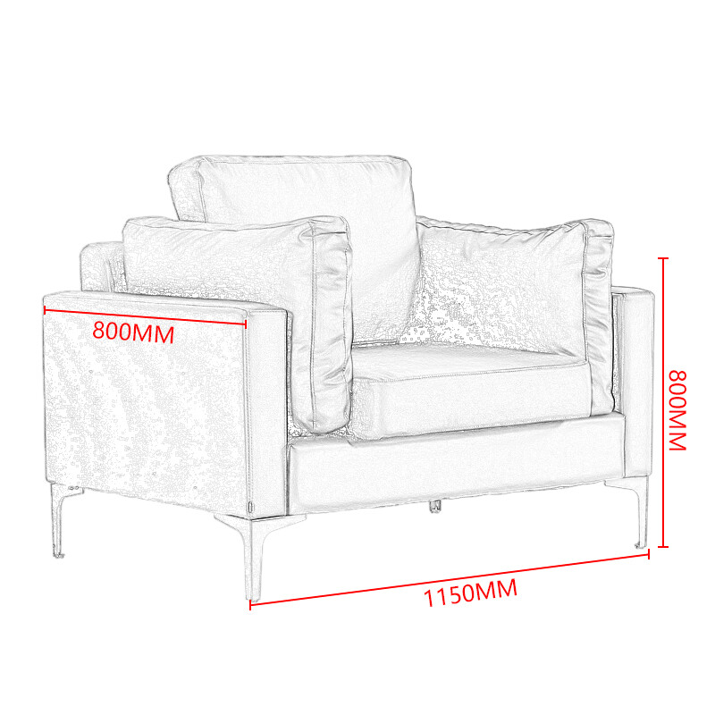域赢办公沙发商务休闲沙发组合沙发软包沙发接待沙发单人位沙发高清大图