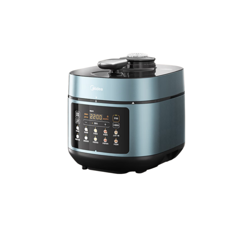 美的(Midea) MY-C552N 电压力锅 5升 双胆智能预约触控 煲汤炖肉煮饭煲 健康0涂层内胆
