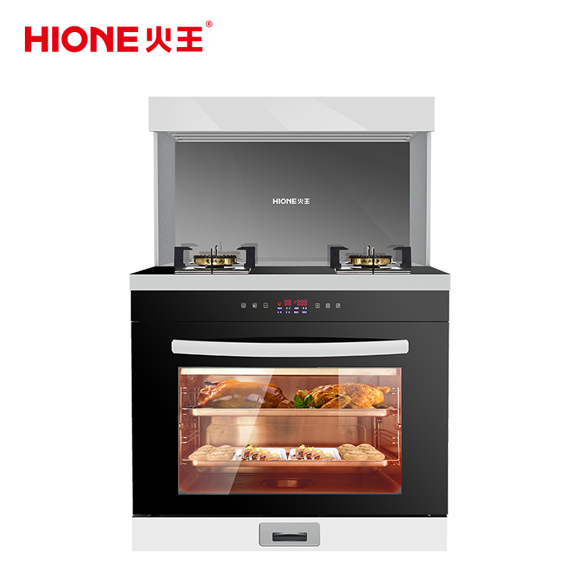火王(Hione)320X6T/Z集成灶一体灶 家用油烟机 燃气灶 智能触屏100%纯蒸 4.5KW爆炒大火力灶具