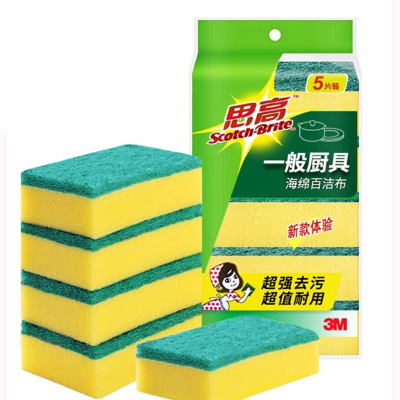 3M 一般厨具海绵百洁布5片装*1