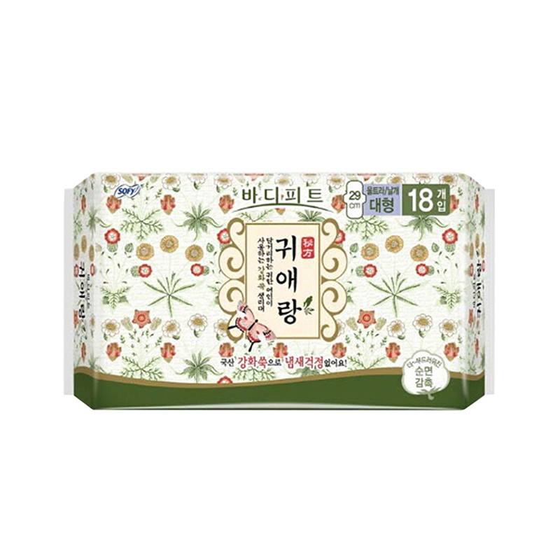 GUIAINIANG贵爱娘 中草药无荧光剂棉柔 日用 卫生巾 姨妈巾 290mm*18片