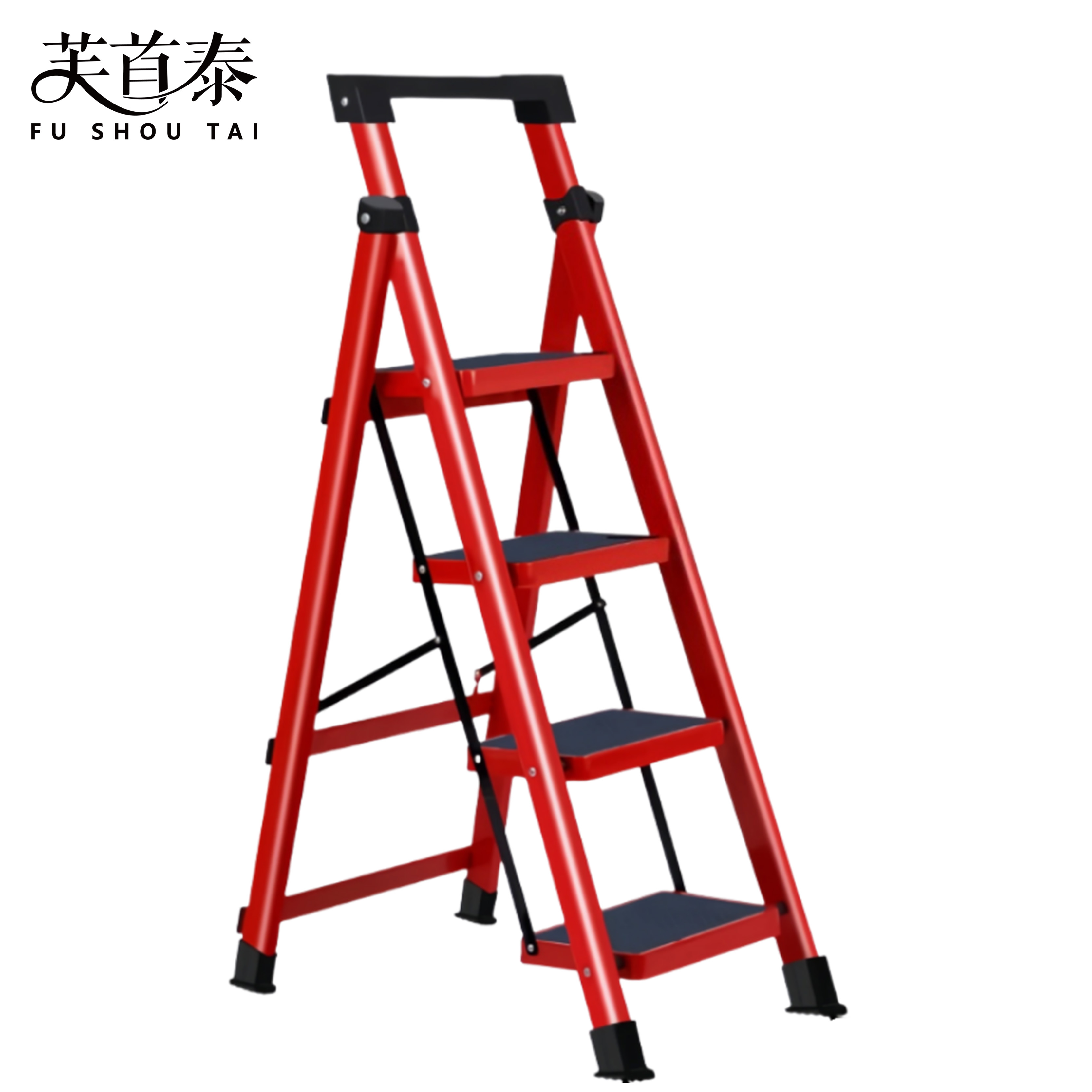 芙首泰折叠梯四步400*680*1200mm把高清大图