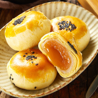 [满199减125元]比比赞奶黄芝士流心酥6枚雪媚娘好吃的零食美食小吃网红糕点休闲食品饼类糕点