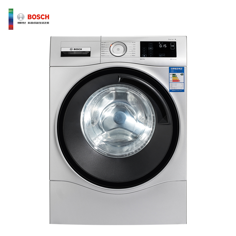 博世(BOSCH) XQG65-WLU244680W 6.5公斤 变频 15分钟快洗 婴幼洗 筒清洁 滚筒洗衣机(银色)