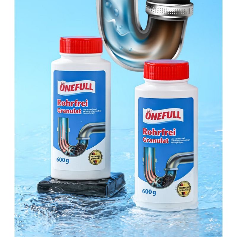 ONEFULL 管道疏通剂油污溶解通堵塞 600g*3瓶 单位:套 货期20天