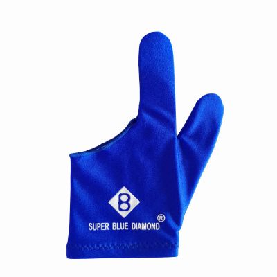 超级蓝钻两指打台球手套透气吸汗黑色俱乐部专用左手舒适蓝色手套 蓝色两指手套一只