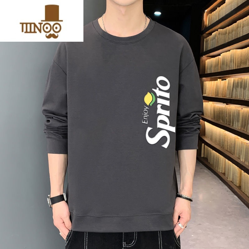 YANXU卫衣男士新款2023时尚长袖t恤潮流帅气oversize宽松情侣上衣服高清大图