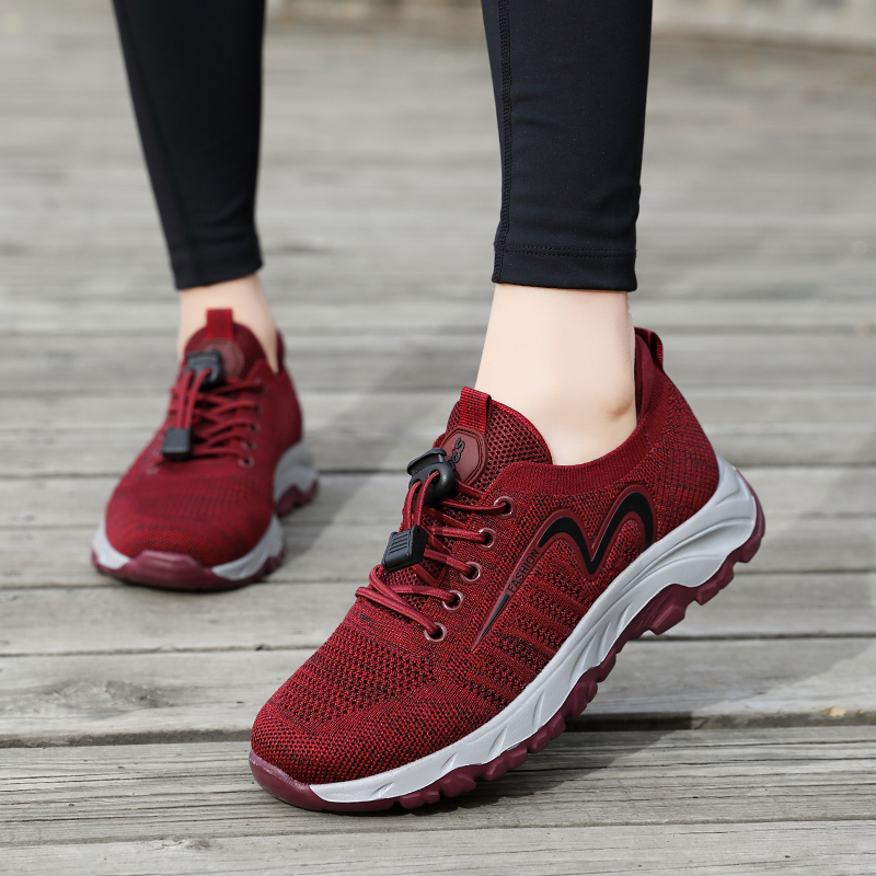 正品得知足力健身体老人鞋女夏季新款网面透气中年妈妈运动轻便防滑