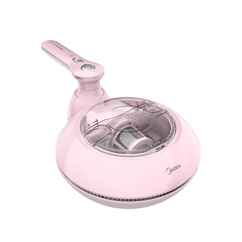 美的(Midea)除螨仪MT3 有线手持床上家用吸尘器 冰莹粉