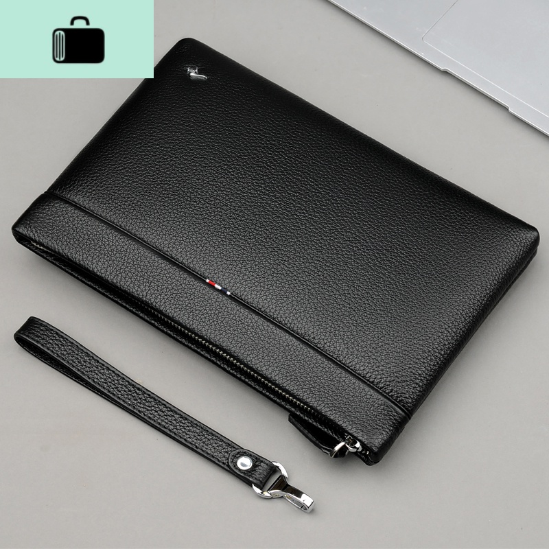 2019新款手包男士皮手拿包男青年韩版潮牌男手夹包信封包男包NEW LAKE高清大图