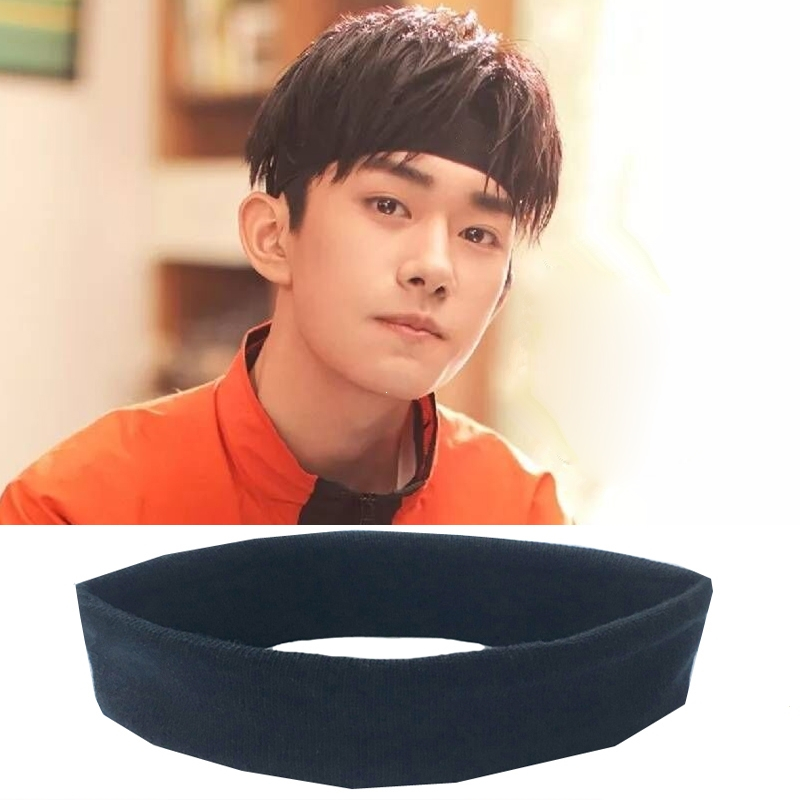 低调纯黑色舒适不勒头柔软弹力古达运动男士女士舒适潮流发带头带发箍