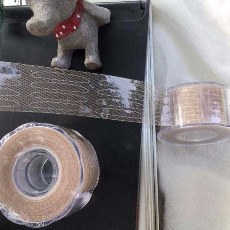 鱼骨轻推卷筒蕾丝双眼皮贴 网纱隐形双眼皮贴 蕾丝美目贴 网布 A小椭圆型240对 胶水双眼皮镊子