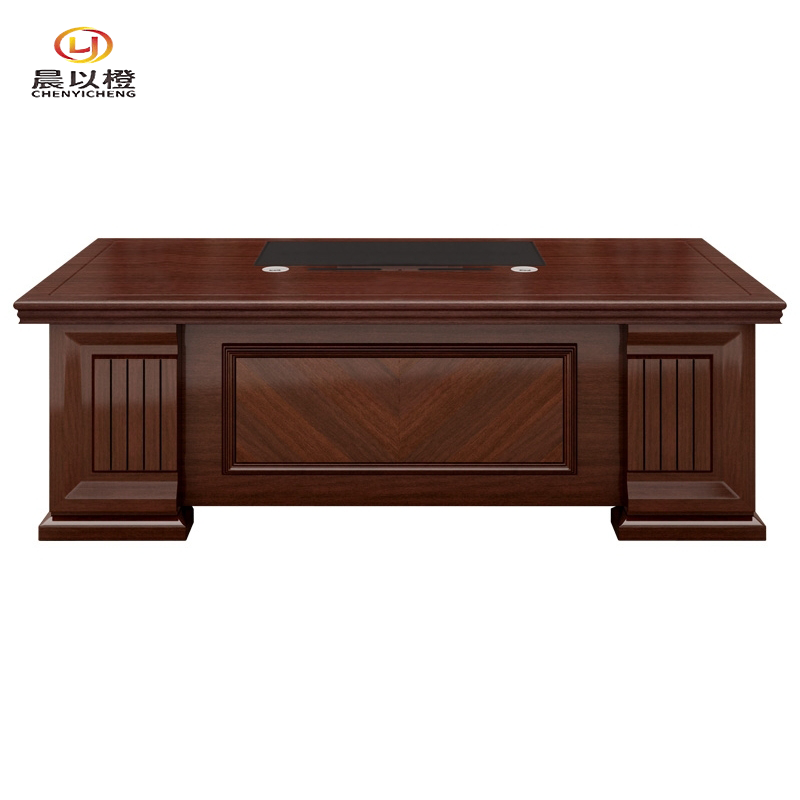 晨以橙 办公桌大班台 1.6m 张高清大图