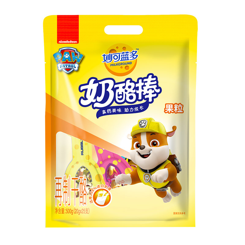 妙可蓝多(MILKGROUND)汪汪队立大功儿童奶酪棒500g果粒味1袋