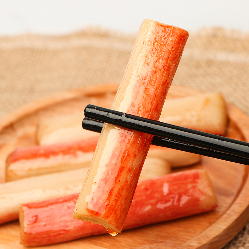 力诚手撕蟹柳蟹肉棒102g原味袋装海味即食休闲零食蟹味棒火锅料网红小吃
