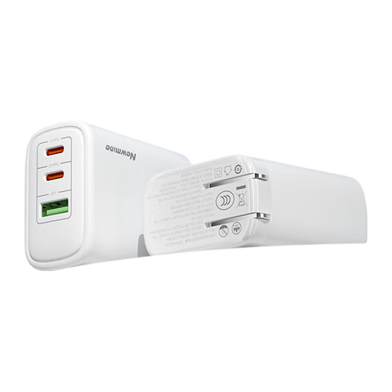 纽曼(Newmine)65W充电器 双Type-C接口PD快充头 苹果14/13及MacBook 华为联想笔记本通用