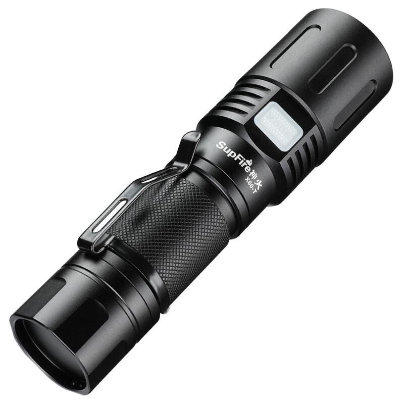 supfire神火X60-T强光手电筒变焦远射USB充电式便携户外骑行灯 小型手电筒
