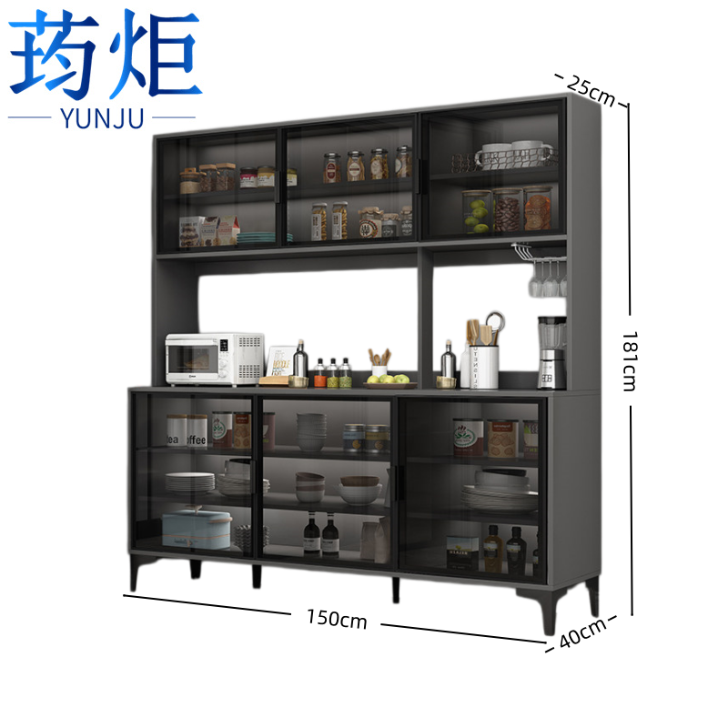 荺炬餐边柜 灰150*40*181cm三门 台