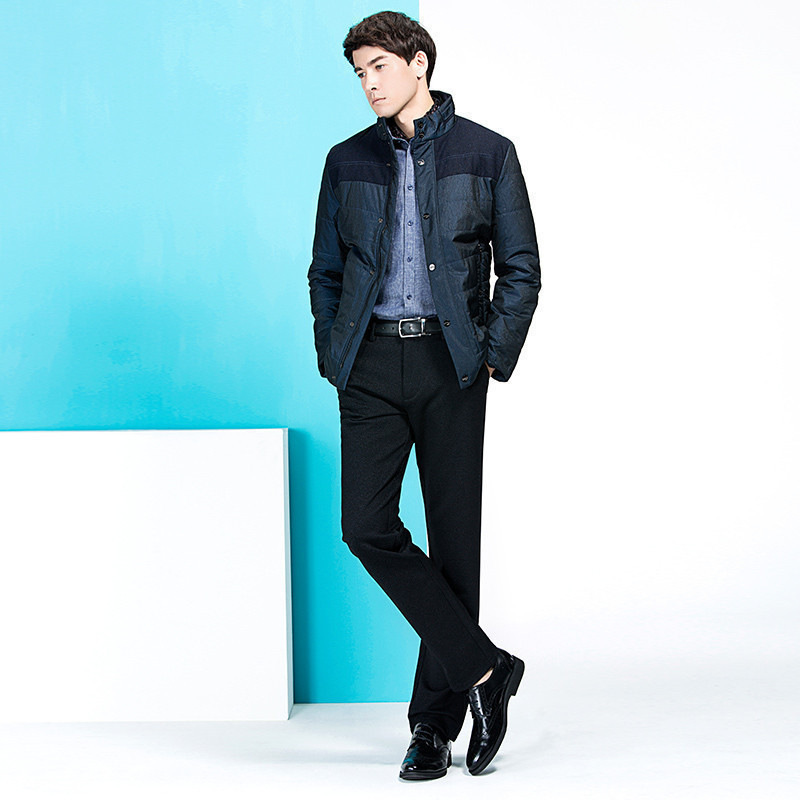 柒牌棉衣男装冬季男士修身保暖棉服中年男爸爸棉衣外套休闲百搭