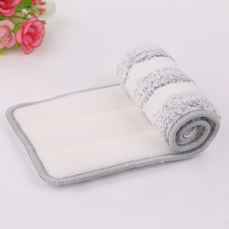 美丽雅maryya 洗刷刷刮水平板拖把替换装 免手洗纤维拖布 墩布头 吸水2个入高清大图