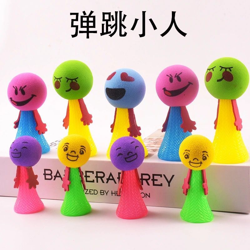 同款发光弹跳精灵大小号跳跳精灵弹簧人弹跳小人跳跳人玩具弹跳娃娃