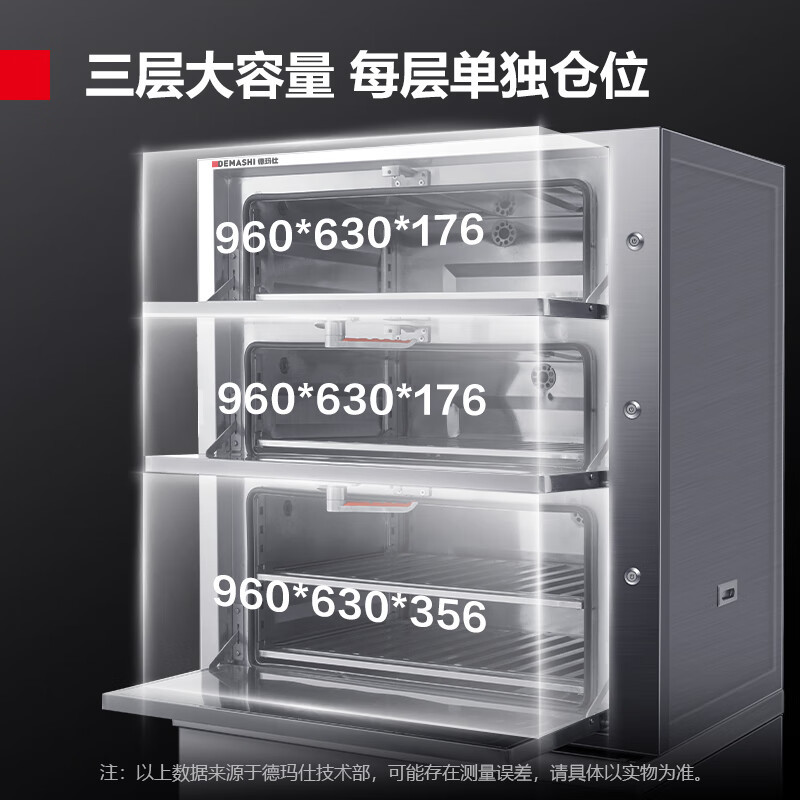 德玛仕(DEMASHI) HXD-S-3D电热 (380V)定制款 三门海鲜蒸柜 校企食堂酒店蒸车蒸箱 蒸菜蒸鱼蒸饭柜