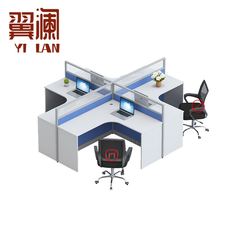 翼澜 职员桌 4位 张高清大图
