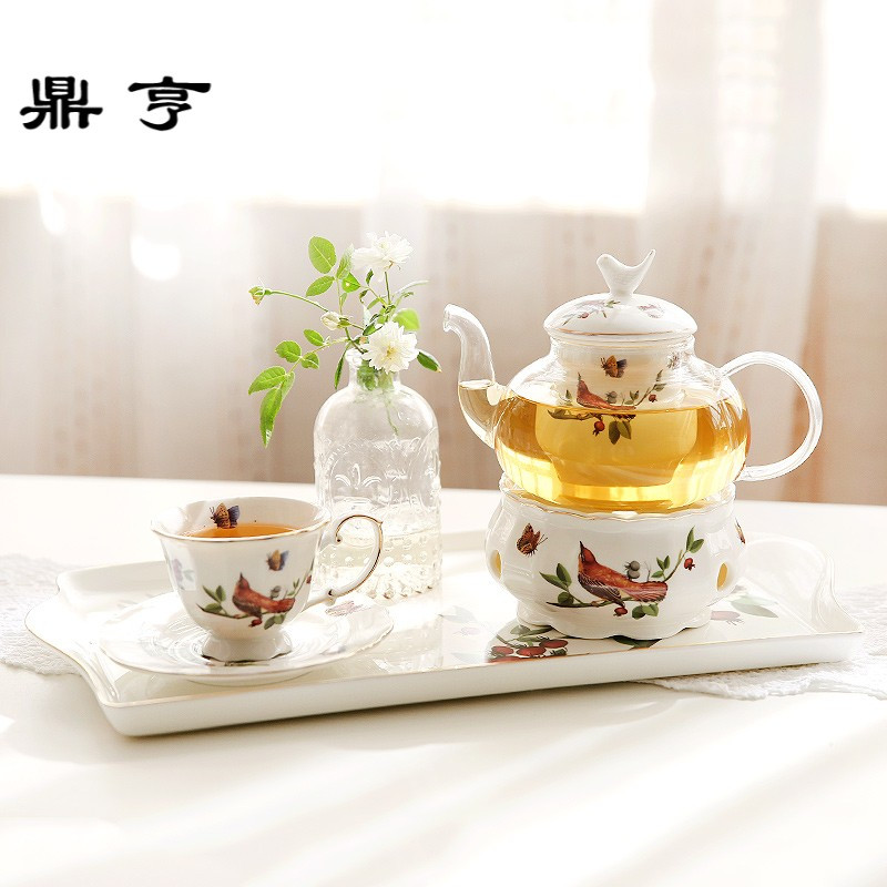 鼎亨那些时光 陶瓷双耳托盘 家用端茶盘 酒店托盘长方形端菜盘子