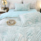 悠梦嘉居 7D雕花绒暖芙四件套 3500克 被套+床单+枕套*2 奇幻森林蓝绿 YJ-14561